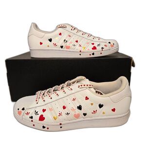 Adidas Superstar “Valentine’s Day” 2020 White/Black/Pink Women’s 9.5